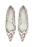 EQUIL - ‘Roma’ 45 Snakeskin Print Leather Point Toe Pumps