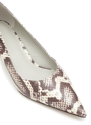 Detail View - Click To Enlarge - EQUIL - ‘Roma’ 45 Snakeskin Print Leather Point Toe Pumps
