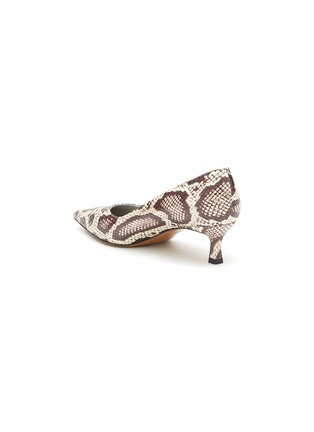 - EQUIL - ‘Roma’ 45 Snakeskin Print Leather Point Toe Pumps