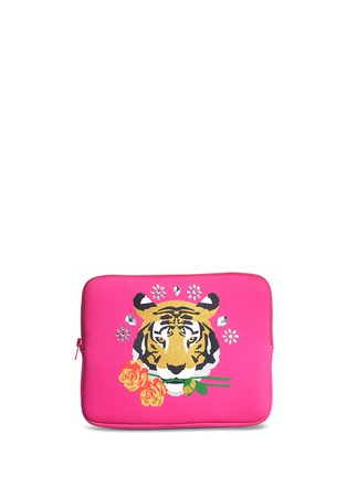 Main View - Click To Enlarge - KATE BARNETT - Tiger print neoprene pouch