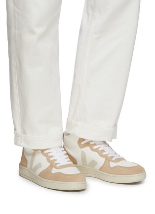 Figure View - Click To Enlarge - VEJA - ‘V-15’ High Top Vegan Leather Sneakers