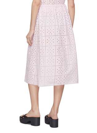 Back View - Click To Enlarge - GANNI - Broderie Anglaise Midi Skirt