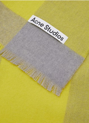 Detail View - Click To Enlarge - ACNE STUDIOS - Chequered Wool Fringed Scarf