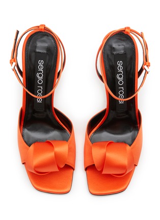 Detail View - Click To Enlarge - SERGIO ROSSI - 95 Loop Satin Sandals