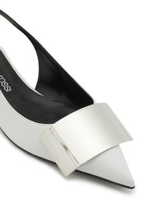 Detail View - Click To Enlarge - SERGIO ROSSI - ‘Sr Miroir’ Leather Slingback Pumps
