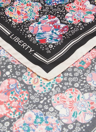Detail View - Click To Enlarge - LIBERTY LONDON - ‘Sky Garden’ Contrast Trim Silk Twill Scarf