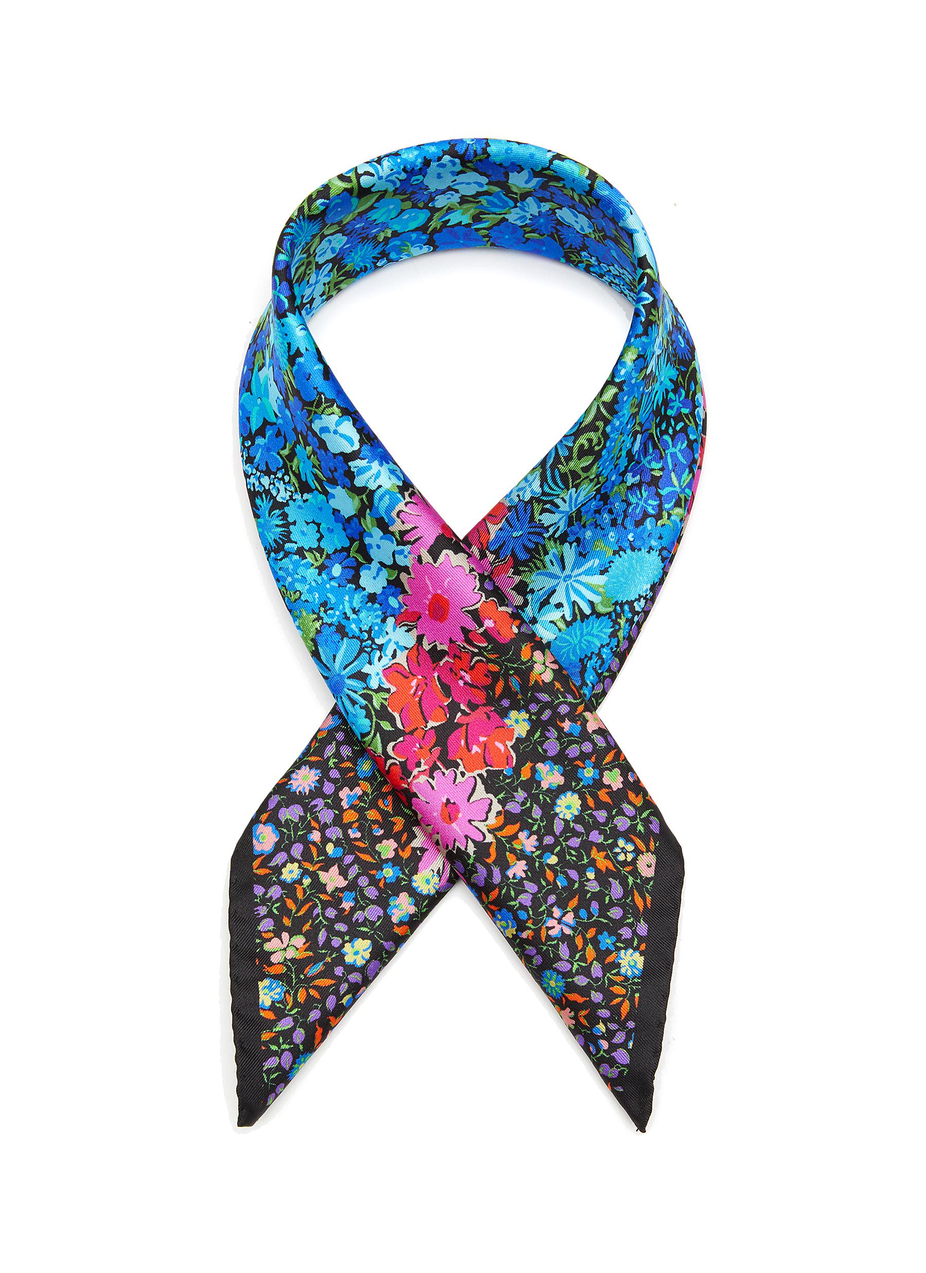 Liberty London 'floral Medley' All Over Graphic Silk Scarf In Multi-colour