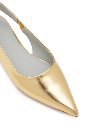 Detail View - Click To Enlarge - EQUIL - ‘Geneva’ Metallic Leather Slingback Flats