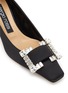 Detail View - Click To Enlarge - SERGIO ROSSI - 60 Strass Embellished Buckle Leather Pumps