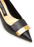 Detail View - Click To Enlarge - SERGIO ROSSI - 45 Branded Plaque Leather Pumps