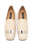 Detail View - Click To Enlarge - SERGIO ROSSI - Branded Plaque Leather Square Toe Step In Loafers