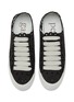 Detail View - Click To Enlarge - PEDRO GARCIA  - ‘Parlin’ Laser Cut Detail Satin Lace Up Sneakers