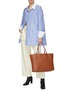 Figure View - Click To Enlarge - EQUIL - Medium ‘New York’ Reversible Bicolour Leather Tote Bag