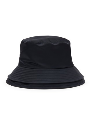 Main View - Click To Enlarge - SACAI - Logo Embroidery Nylon Layered Bucket Hat