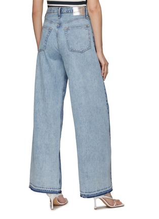 Back View - Click To Enlarge - RAG & BONE - ‘Sofie’ Tonal Panel High Rise Wide Leg Jeans