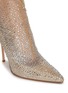 Detail View - Click To Enlarge - GEDEBE - ‘Logan Cuissardes’ 105 Rhinestone Embellished Tulle Over-the-Knee Sock Boots