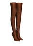 Detail View - Click To Enlarge - GEDEBE - ‘Logan Cuissardes’ 105 Rhinestone Embellished Lycra Over-the-Knee Sock Boots