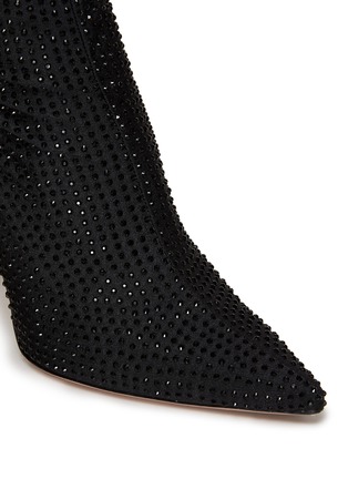 Detail View - Click To Enlarge - GEDEBE - ‘Logan Cuissardes’ 105 Rhinestone Embellished Lycra Over-the-Knee Sock Boots