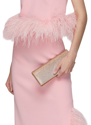 Front View - Click To Enlarge - GEDEBE - All Over Crystal Envelope Clutch