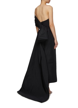 Back View - Click To Enlarge - MARCHESA COUTURE - One Shoulder Sculptural Silk Gown