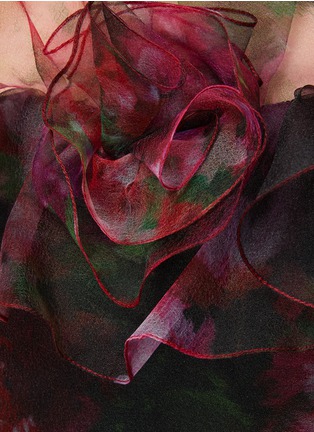  - MARCHESA COUTURE - Floral Organza Printed Cocktail Dress