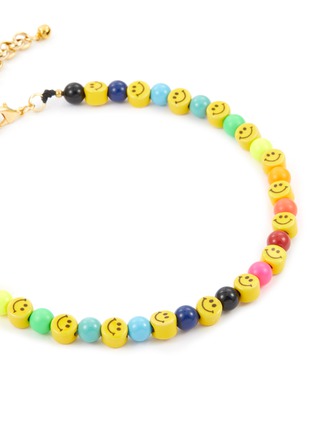 Detail View - Click To Enlarge - VENESSA ARIZAGA - ‘Rainbow Cheer’ Gold Plated Brass Ceramic Glass Bead Necklace