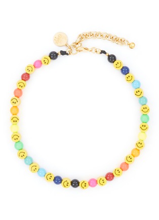 Main View - Click To Enlarge - VENESSA ARIZAGA - ‘Rainbow Cheer’ Gold Plated Brass Ceramic Glass Bead Necklace