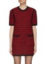 Main View - Click To Enlarge - CRUSH COLLECTION - Tweed Short Sleeve Crewneck Dress