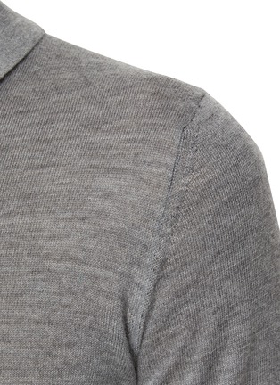 - DREYDEN - Cashmere Knit Collared Short Sleeve Sweater
