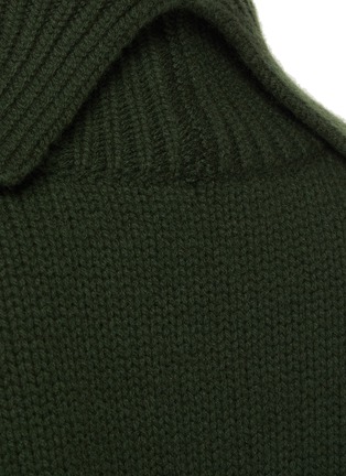  - DREYDEN - Split Neck Multi Textured Cashmere Knit Aran Sweater