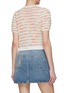 Back View - Click To Enlarge - CRUSH COLLECTION - Multi Coloured Stripe Short Puff Sleeve Cardigan