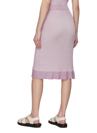 Back View - Click To Enlarge - CRUSH COLLECTION - Two Tone Ruffled Midi Skirt