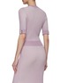 Back View - Click To Enlarge - CRUSH COLLECTION - Two Tone Ruffled U Neck Top