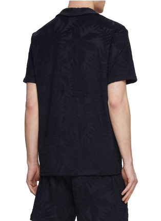 Back View - Click To Enlarge - SCOTCH & SODA - Forest Jacquard Cotton Terry Short Sleeve Shirt
