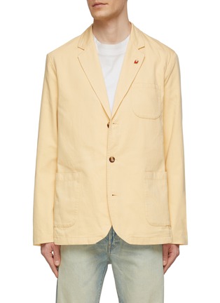 Main View - Click To Enlarge - SCOTCH & SODA - Patch Pocket Cotton Blend Twill Single Breasted Blazer