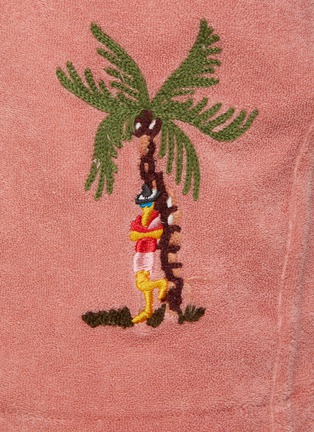  - SCOTCH & SODA - Palm Tree Embroidery Cotton Terry Drawstring Shorts