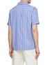Back View - Click To Enlarge - SCOTCH & SODA - Branded Charm Striped Cotton Short Sleeve Shirt