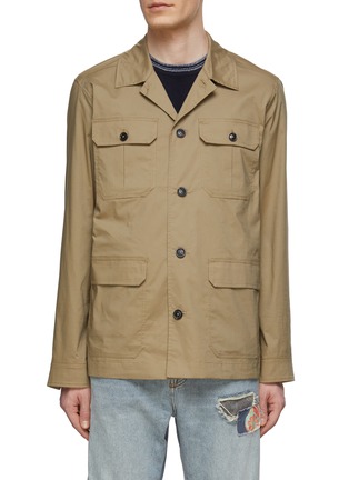 Main View - Click To Enlarge - SCOTCH & SODA - Cotton Blend Button Up Army Jacket