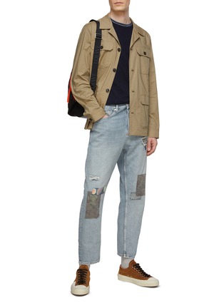 Figure View - Click To Enlarge - SCOTCH & SODA - Cotton Blend Button Up Army Jacket