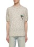 Main View - Click To Enlarge - SCOTCH & SODA - Palm Tree Embroidery Cotton Blend Knit Crewneck T-Shirt