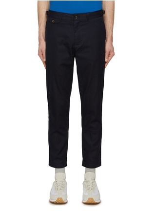 Main View - Click To Enlarge - SCOTCH & SODA - Side Adjuster Cotton Blend Cropped Chinos