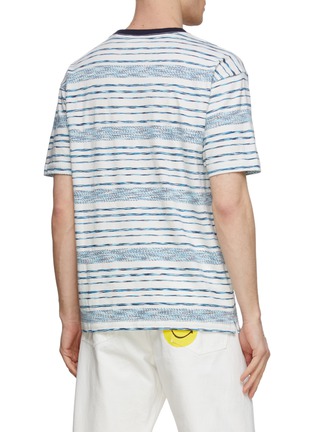Back View - Click To Enlarge - SCOTCH & SODA - Stripe Short Sleeve Crewneck T-Shirt