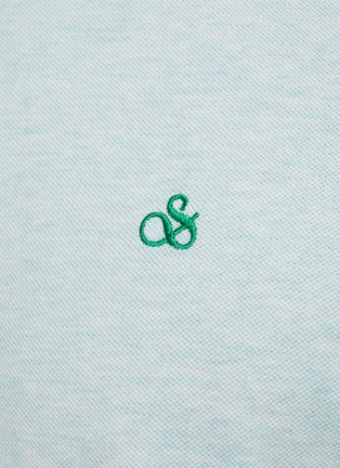  - SCOTCH & SODA - Logo Embroidery Striped Trim Cotton Polo Shirt