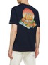 Back View - Click To Enlarge - SCOTCH & SODA - Back Graphic Contrast Stitching Cotton Crewneck T-Shirt
