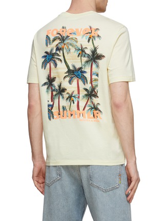 Back View - Click To Enlarge - SCOTCH & SODA - Endless Summer Artwork Print Cotton Crewneck T-Shirt