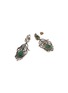 Detail View - Click To Enlarge - AISHWARYA - Diamond emerald silver gold alloy drop earrings