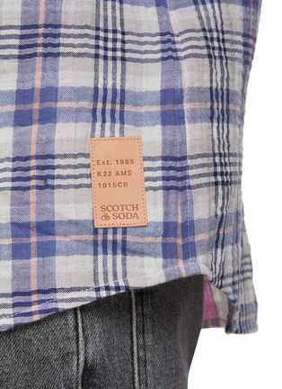  - SCOTCH & SODA - Check Logo Patch Button Up Shirt
