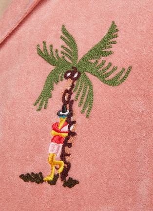  - SCOTCH & SODA - Palm Tree Embroidery Cotton Terry Short Sleeve Shirt