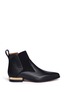 Main View - Click To Enlarge - CHLOÉ - Metal plate heel leather Chelsea boots