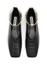 Detail View - Click To Enlarge - JIL SANDER - Braided Detail Detachable Metal Ankle Hoop Leather Ballerina Flats